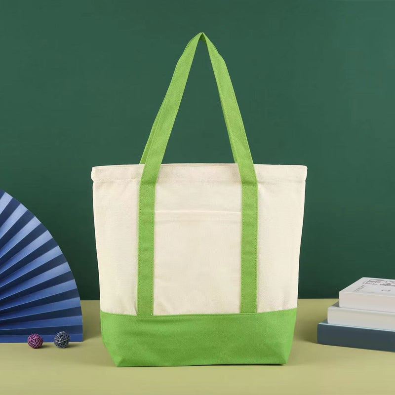 Mini canvas bag in a bright red color, adding a pop of color to any casual style