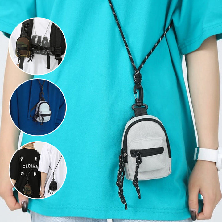 Adjustable strap mini pendant bag, comfortable for men and women.