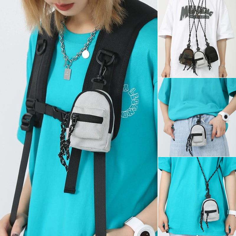Secure zipper mini crossbody bag, keeping your items safe.