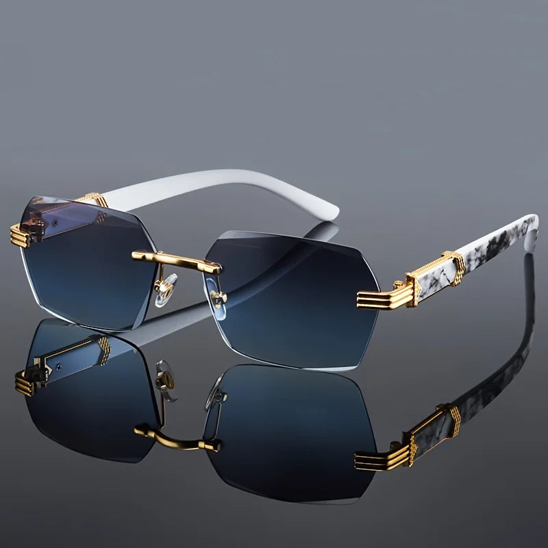Unisex modern aviator sunglasses with sleek metal frame, offering UV400 protection, fashion eyewear.
