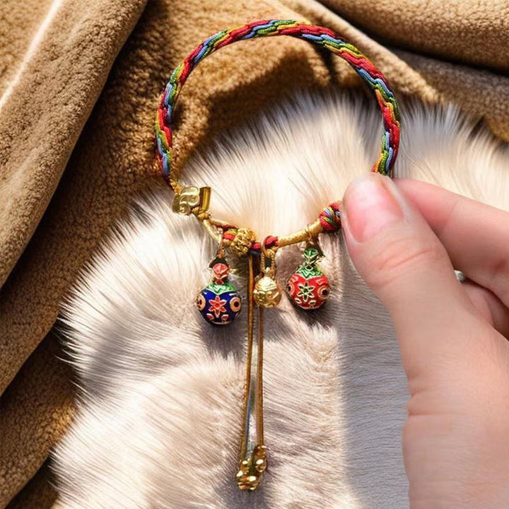 Unisex Mythical Reincarnation Cord Bracelet, adjustable ethnic style, perfect symbolic gift