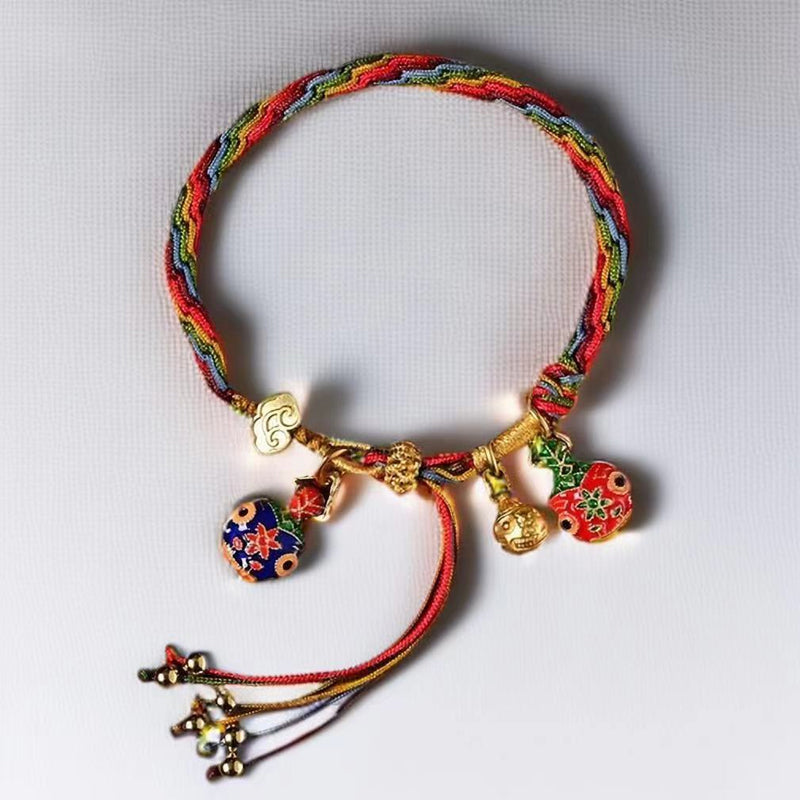 Unisex adjustable cord bracelet with unique mythical reincarnation symbol, great gift