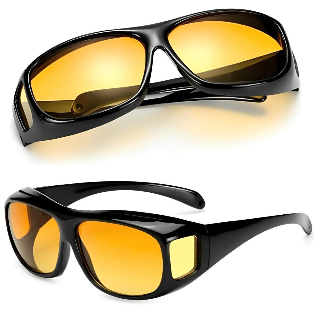 Unisex night driving glasses with anti-glare lenses for enhanced vision and improved driving safety at night.