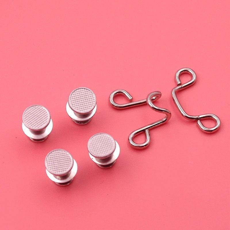 Versatile no-sew instant waist button for pants, ideal garment helper & fashion accessory