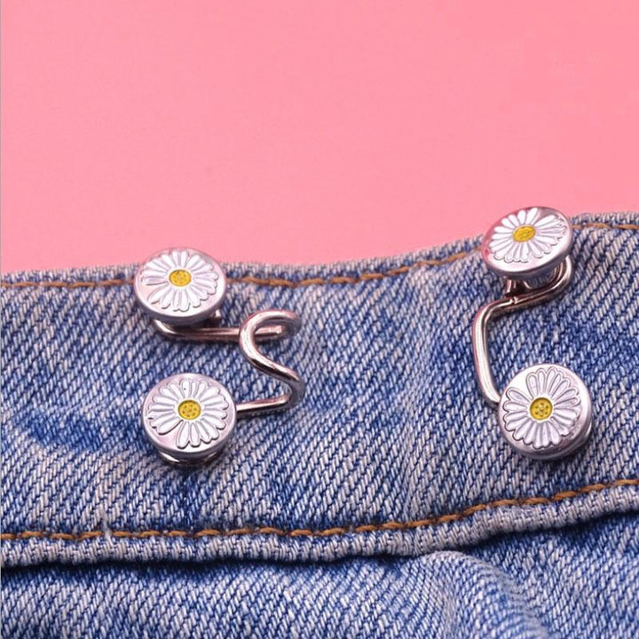 Innovative no-sew buckle set, quick and easy pants waist adjuster, essential clothing repair item