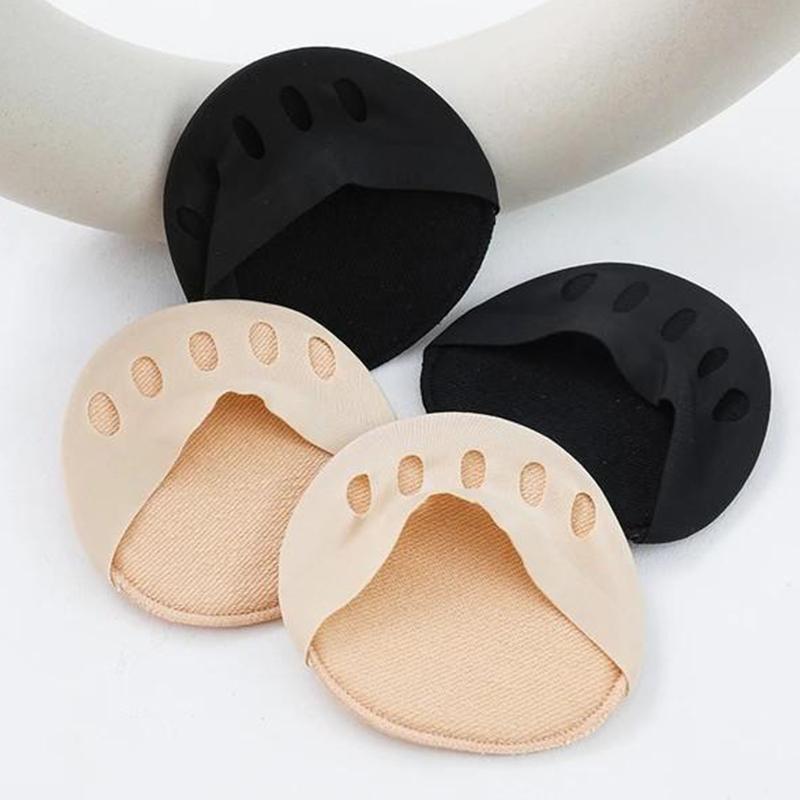 Pair of unisex toe socks with forefoot cushion for foot support and pain relief