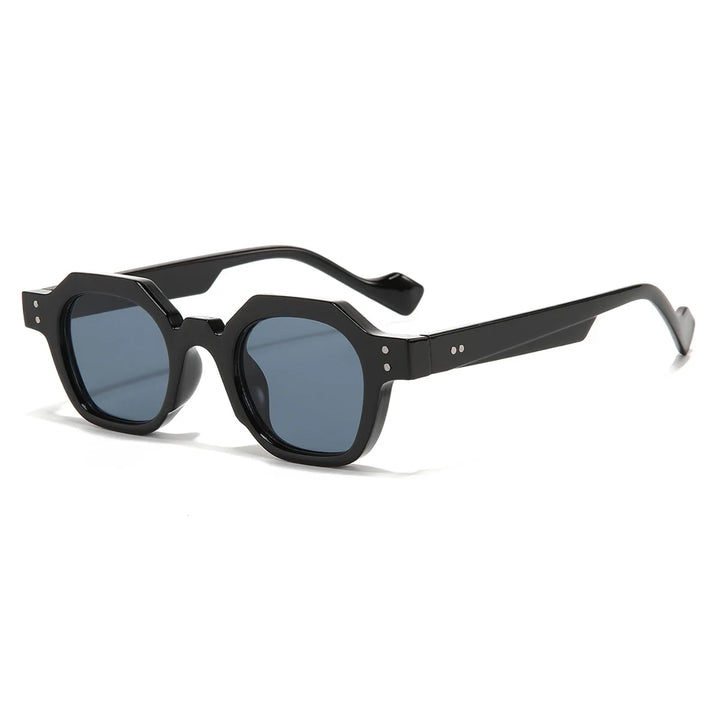 Stylish unisex eyewear: octagon sunglasses with sturdy frames and dark tints for optimal UV protection.