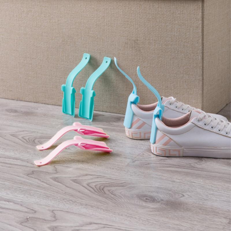 Detail shot of the shoe helper's curve, ensuring smooth ingress for feet into various shoe types