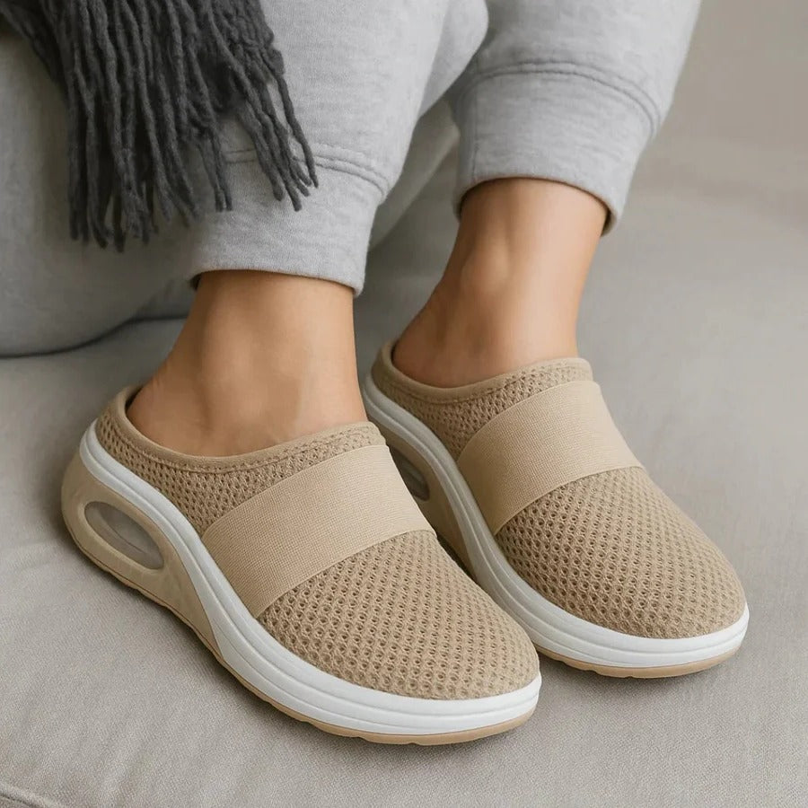 Versatile unisex indoor/outdoor comfort footwear. Orthopedic design provides daily support and foot pain relief.