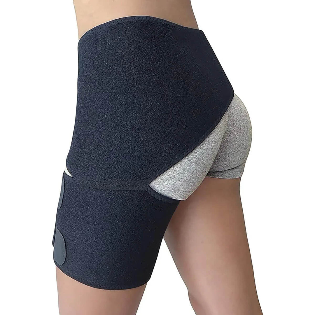 Unisex orthopedic hip support brace for sciatica & joint pain relief. Adjustable for stability & injury recovery.