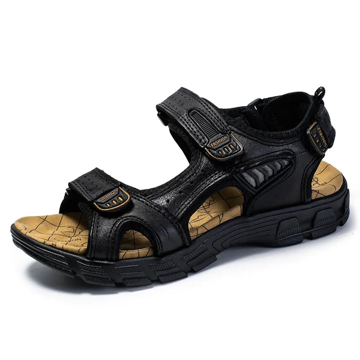 Unisex velcro sandals with adjustable straps & orthopedic arch support for a custom, comfortable fit. Great for summer.
