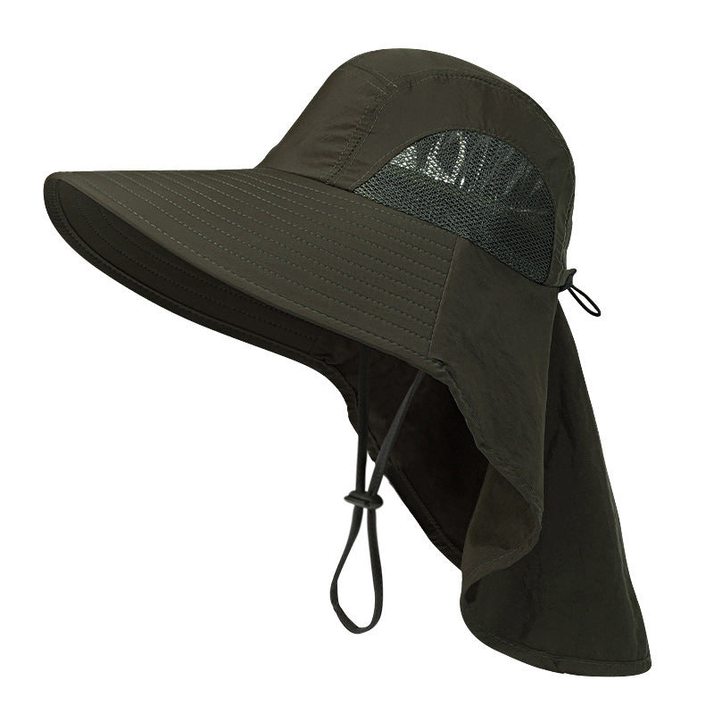 Stylish unisex travel hat with a protective neck flap for maximum sun block