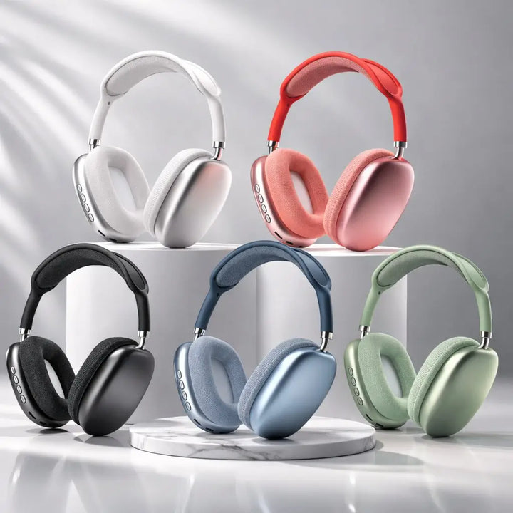 Unisex over-ear Bluetooth headphones with active noise cancelling for immersive wireless audio.
