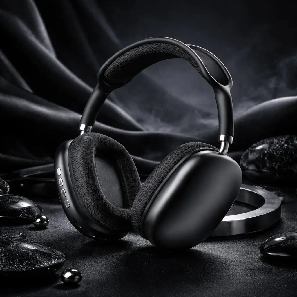 Premium unisex over-ear Bluetooth headphones, featuring strong noise cancelling for immersive sound.