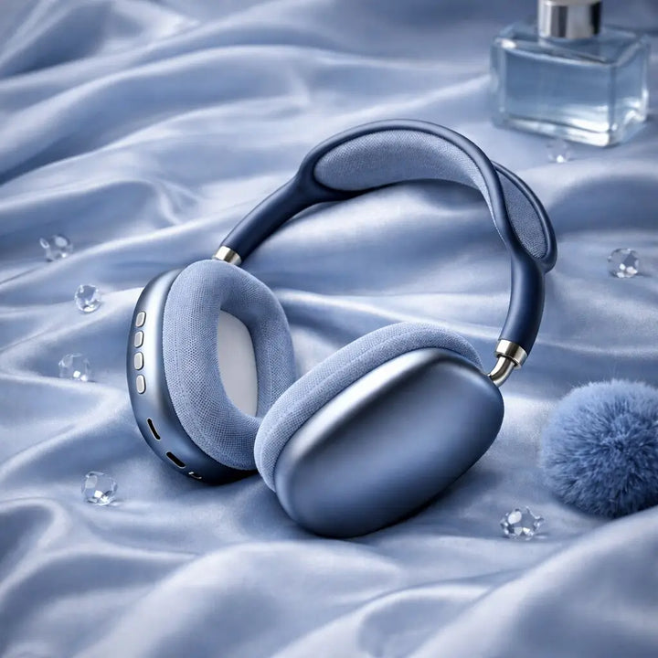 Gadget: Black over-ear Bluetooth headphones with ANC, a must-have for wireless audio & music.