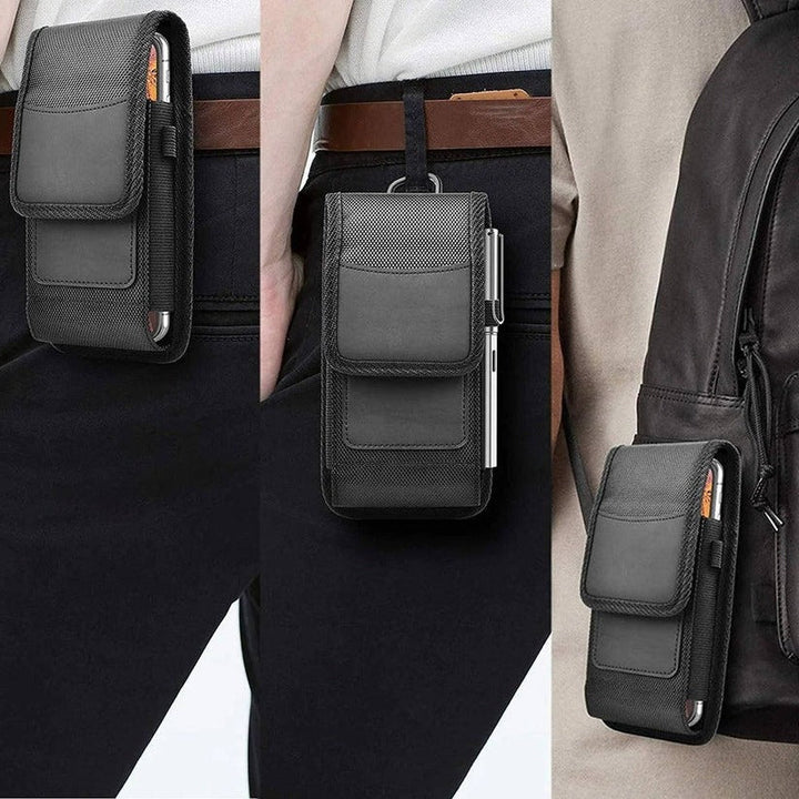 Versatile unisex Oxford cloth phone accessory belt clip, ideal for secure outdoor gear storage.