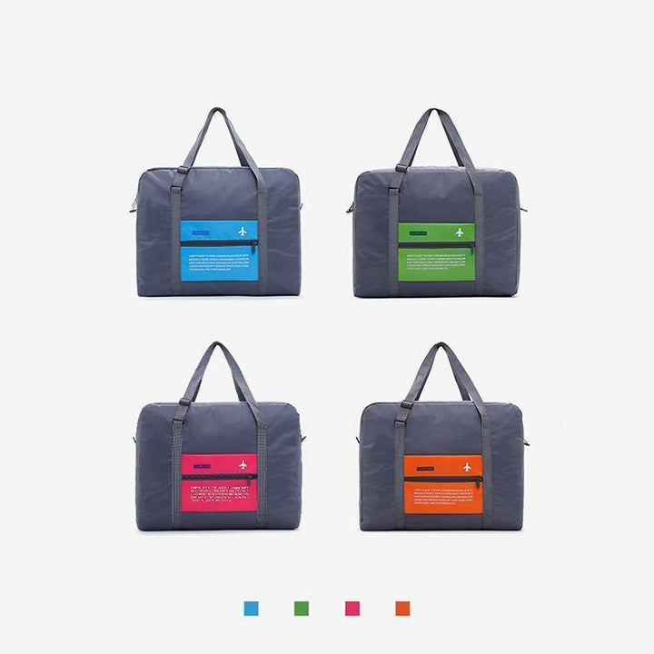 Open unisex packable duffel bag, showing spacious interior for travel essentials