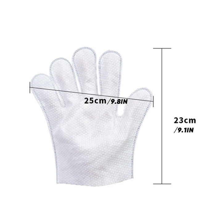 Convenient disposable pet grooming glove wipes for travel or quick clean-ups