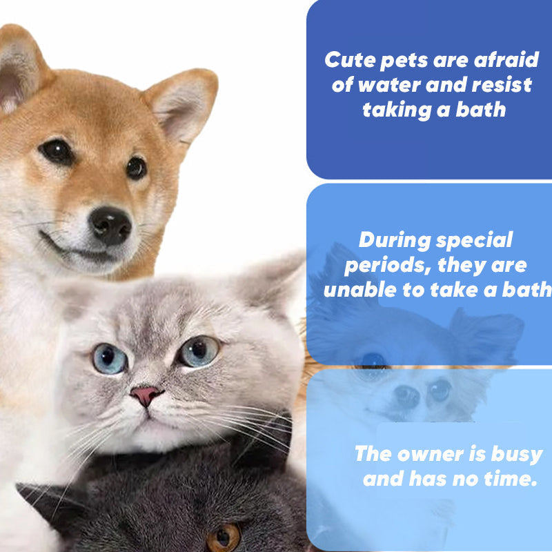 Gentle pet grooming glove wipes for dogs & cats, ideal for sensitive skin