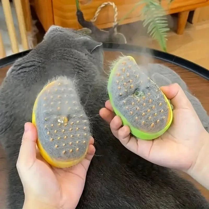 Achieve a healthy, shiny coat with this pet steam brush. Perfect for dog and cat grooming & hair removal.