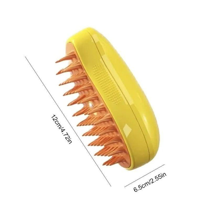 Ergonomic pet steam brush for gentle deshedding & hair removal. Ideal grooming tool for dog and cat care.