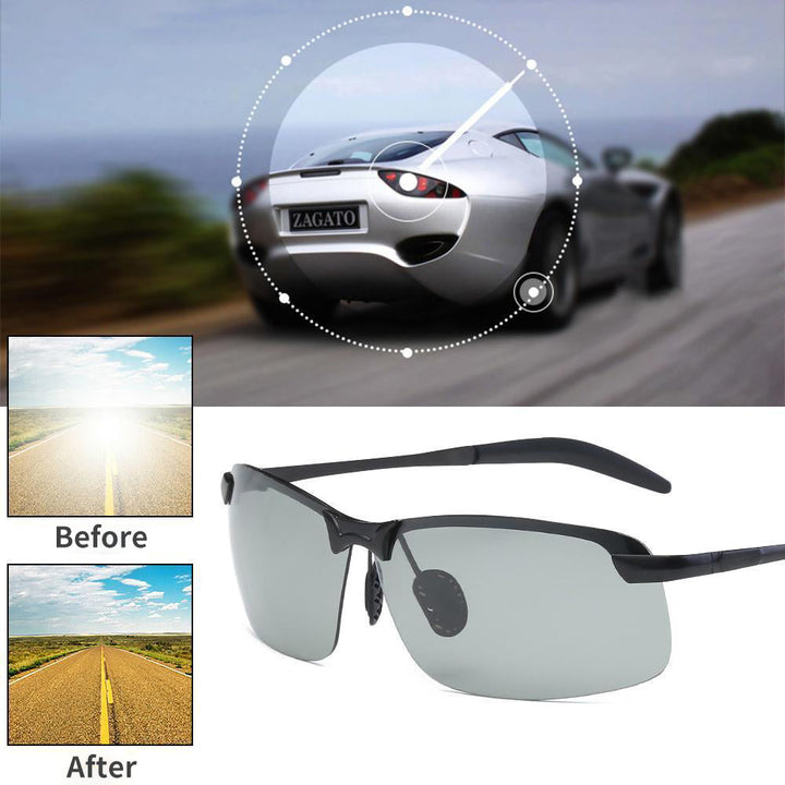 Versatile unisex photochromic polarized anti-glare sunglasses, essential for sports.