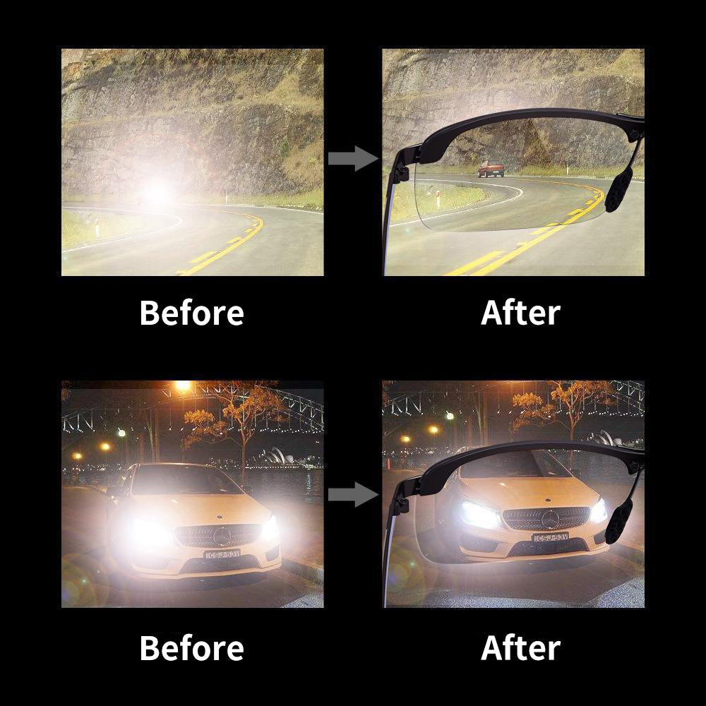 Sleek unisex photochromic polarized anti-glare sunglasses, offering superior vision.