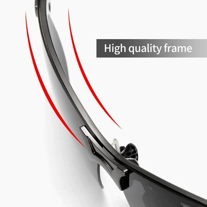 High-quality unisex photochromic polarized anti-glare sunglasses for maximum comfort.