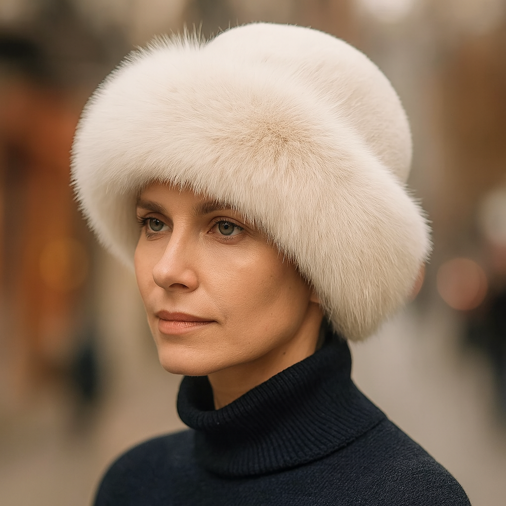 Warm and cozy unisex plush faux fur winter hat, ideal for cold weather accessories