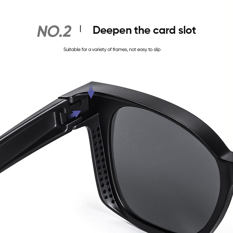 Pair of polarized fitover sunglasses with their protective case, a practical eyewear gift