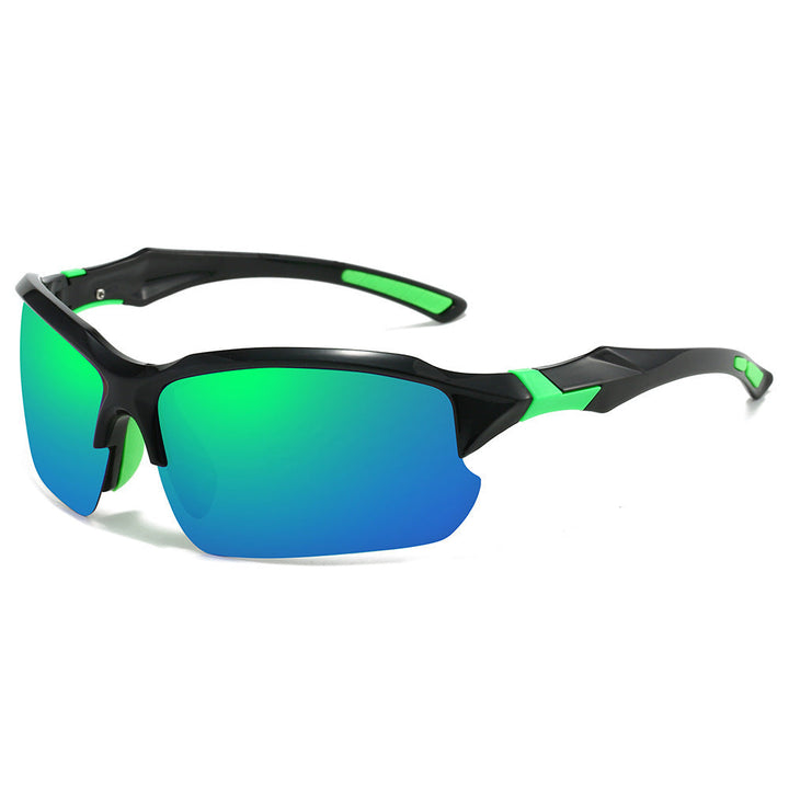 Sleek unisex sport sunglasses, ergonomic design for comfort, polarized lenses & UV protection for peak performance.