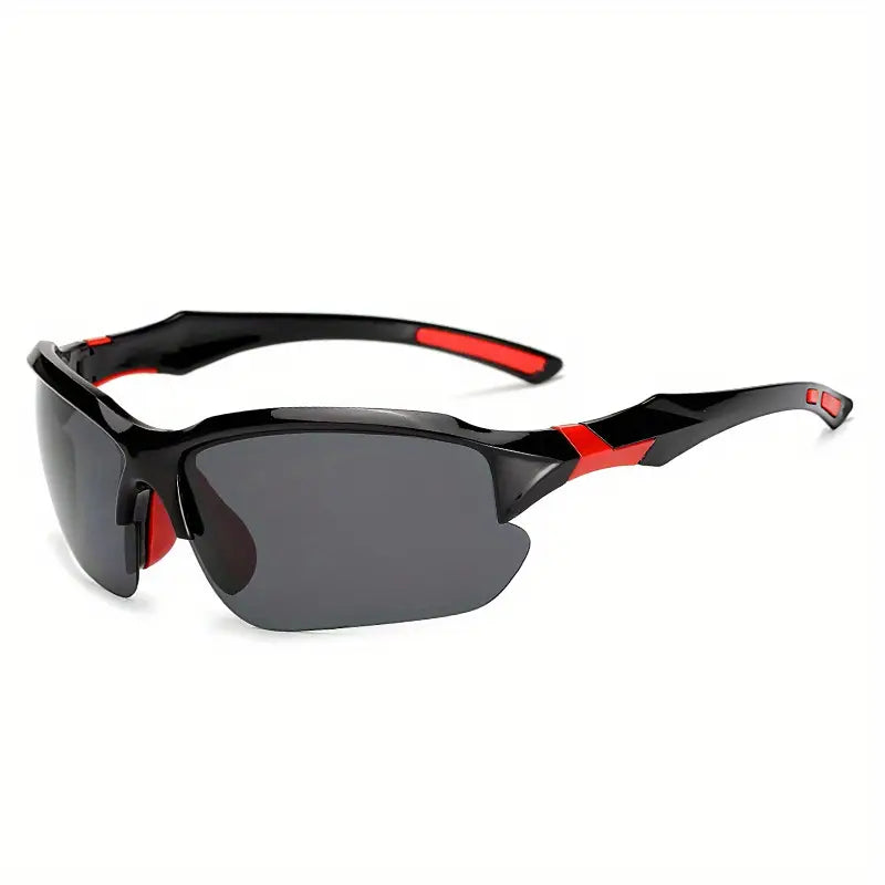 High-performance unisex polarized sports sunglasses with UV protection for running, cycling, & active lifestyles.