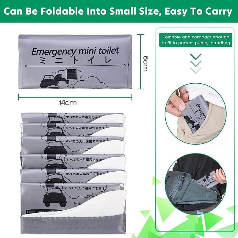 Compact 700ML travel urinal bags for men and women, perfect for car, camping, and outdoor solutions