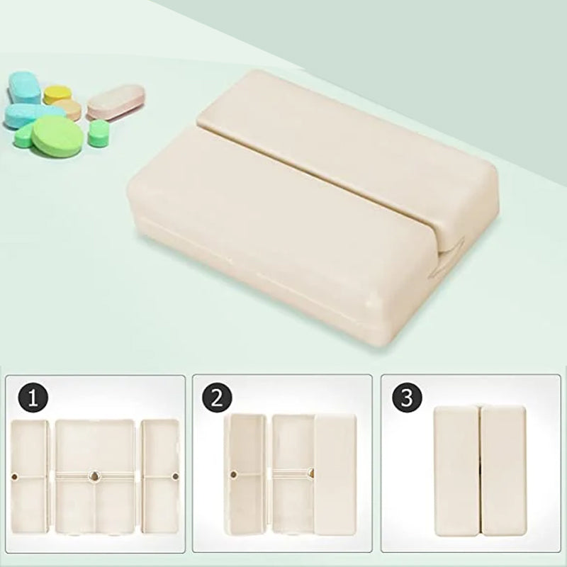Magnetic pill organizer with 7 slots for 7 days, a convenient and secure medication storage solution