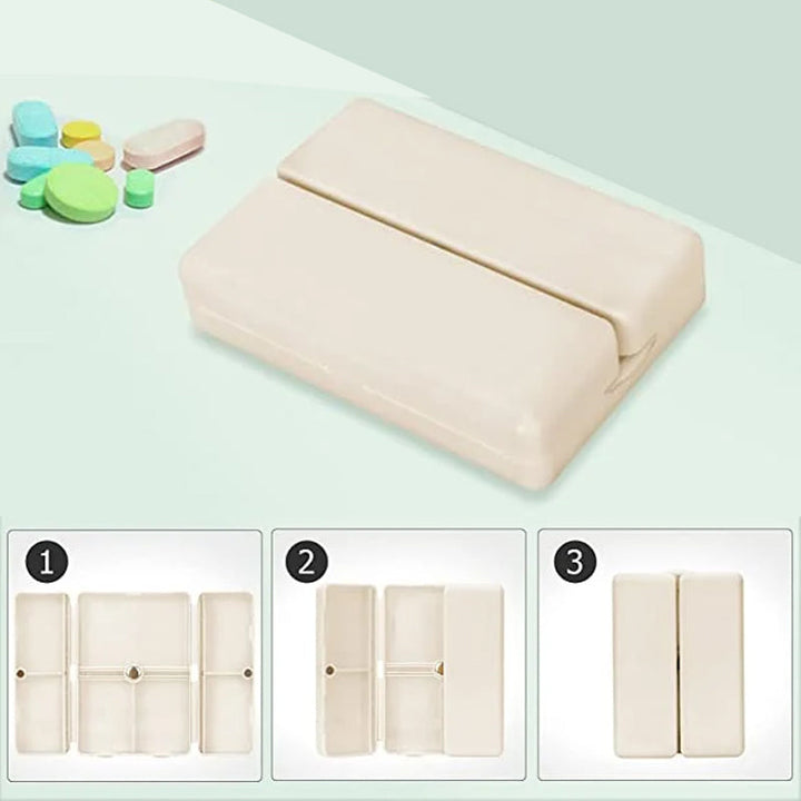 Magnetic pill organizer with 7 slots for 7 days, a convenient and secure medication storage solution