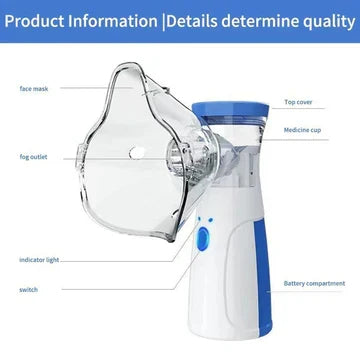 USB rechargeable portable nebulizer ensures convenient, on-the-go respiratory support for the whole family.
