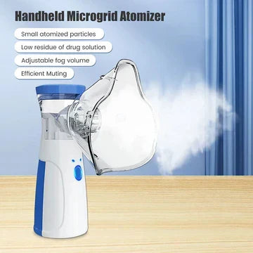 Family health portable mesh nebulizer, effective asthma support & respiratory relief for adults and children.