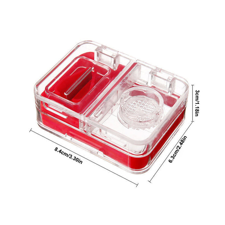 Medicine carrying case, small enough to fit in a purse or backpack, BPA-free