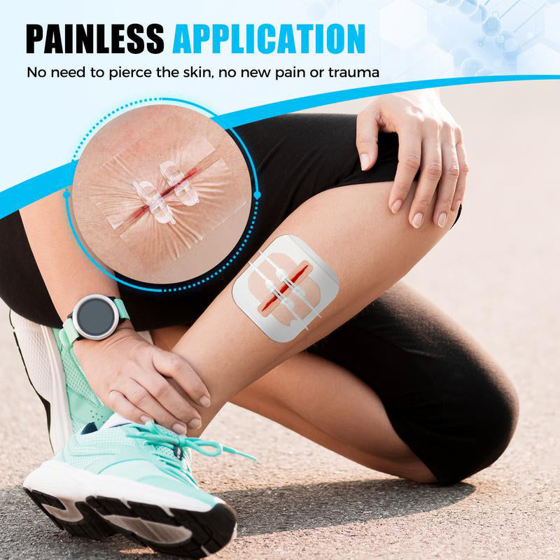 Open travel safety kit revealing no-suture bandages, ready for immediate wound care