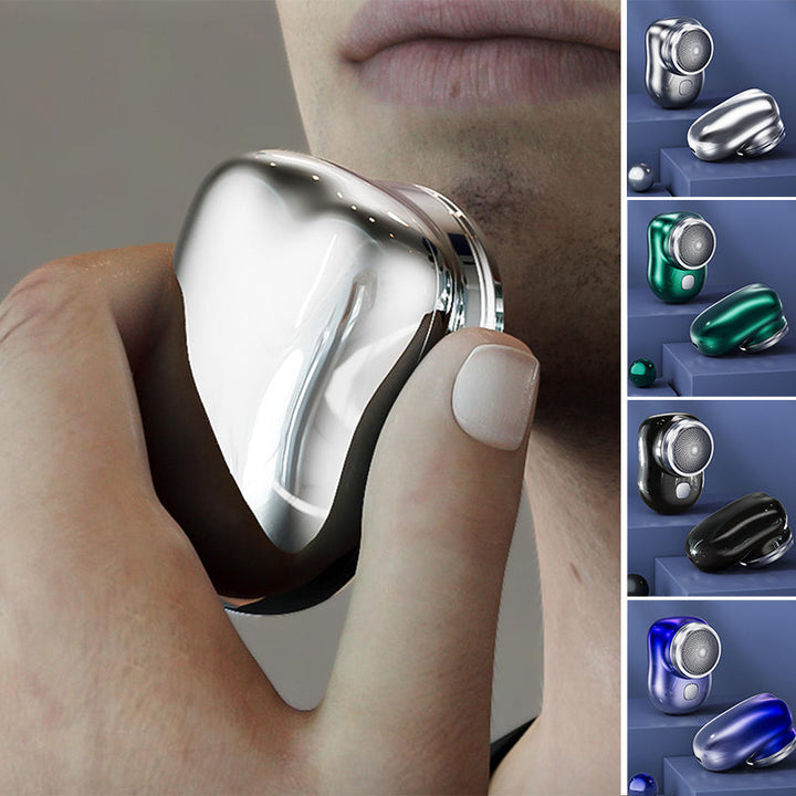 Travel-friendly mini electric razor, wet dry functionality, long-lasting battery