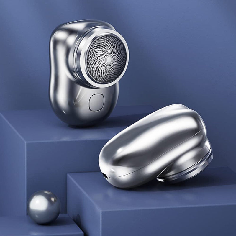 Mini electric razor, sleek design, USB rechargeable for convenient unisex grooming