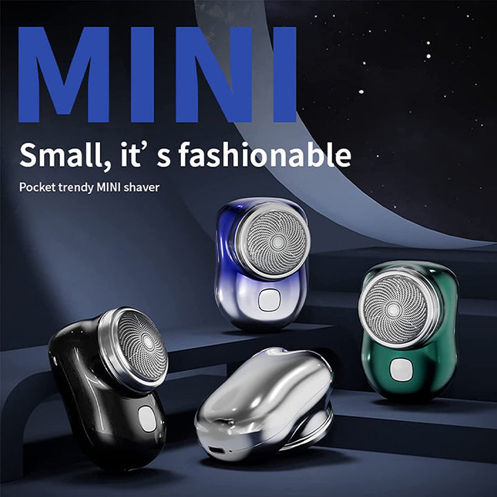 Electric travel shaver, compact and lightweight, for effective wet or dry shaving