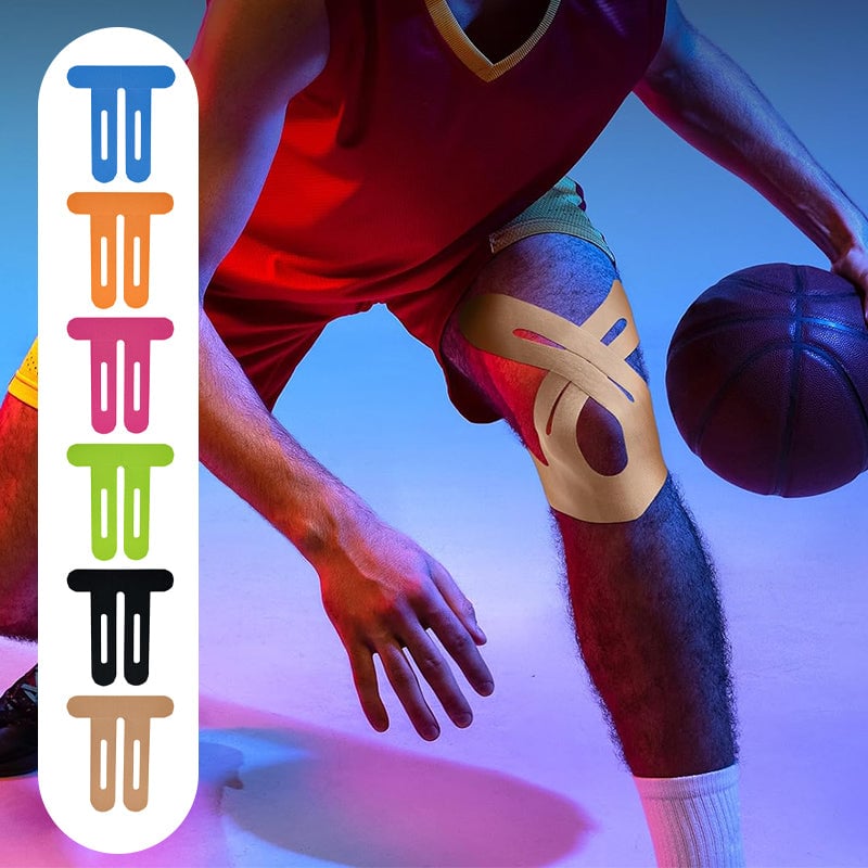 Unisex pre-cut kinesiology muscle support tape for athletic injury prevention and fitness