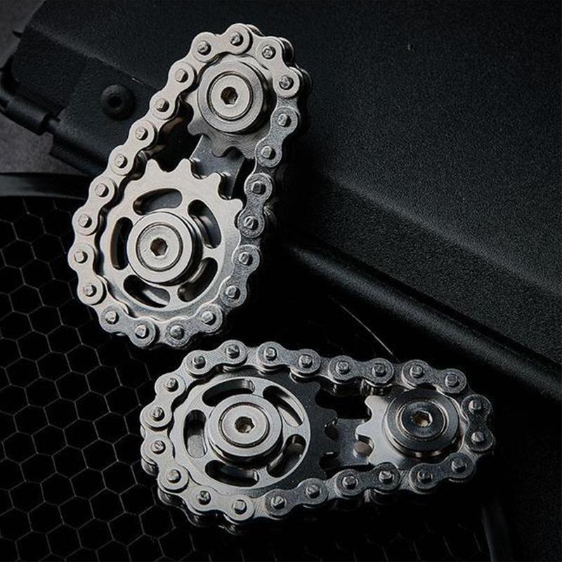 Close-up of a precision fidget sprocket, tactile toy for stress relief and concentration