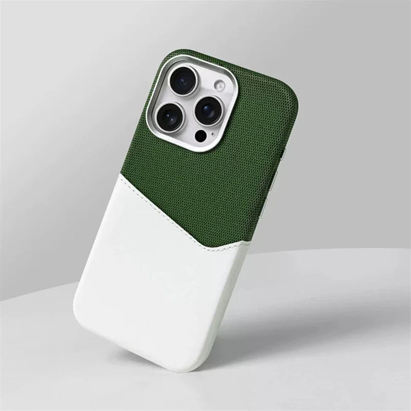 Array of colorful unisex premium leather magnetic card cases, including red, blue, and green options.