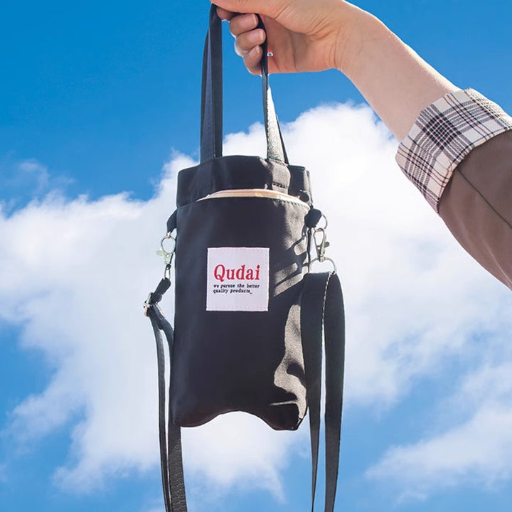 Black PU leather bottle holder for gym enthusiasts and cyclists, keeps hydration handy.