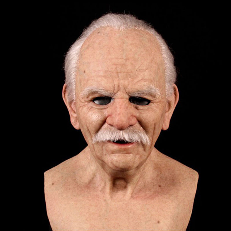 Unisex Realistic Halloween Latex Mask for Costume Parties, spooky horror design