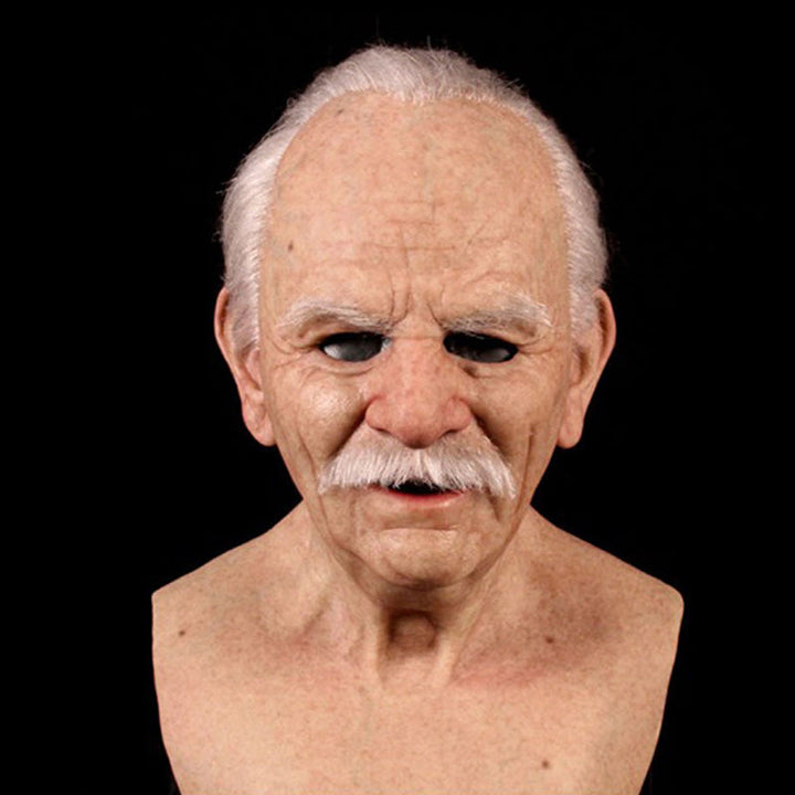 Unisex Realistic Halloween Latex Mask for Costume Parties, spooky horror design