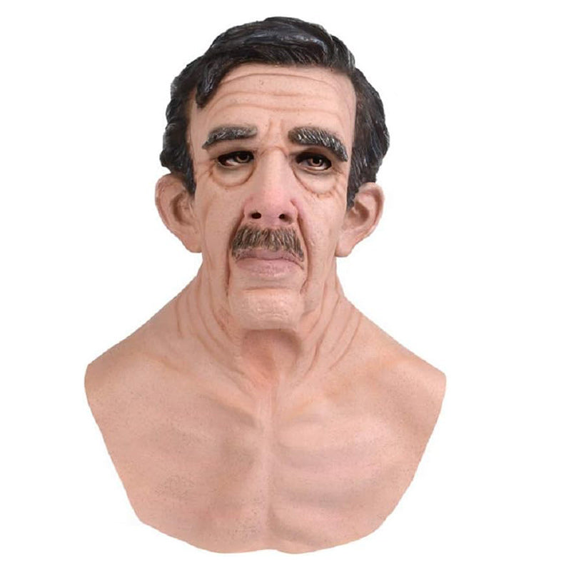 Authentic-looking unisex Halloween latex mask, perfect for a creepy ensemble