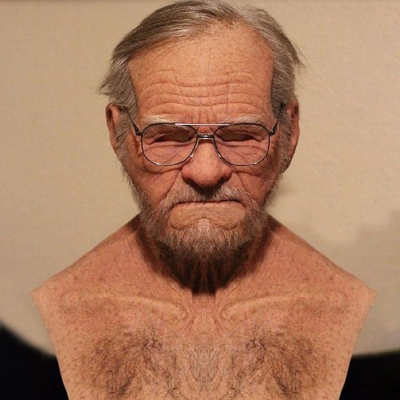 Full-face unisex latex mask for Halloween, scary and realistic design